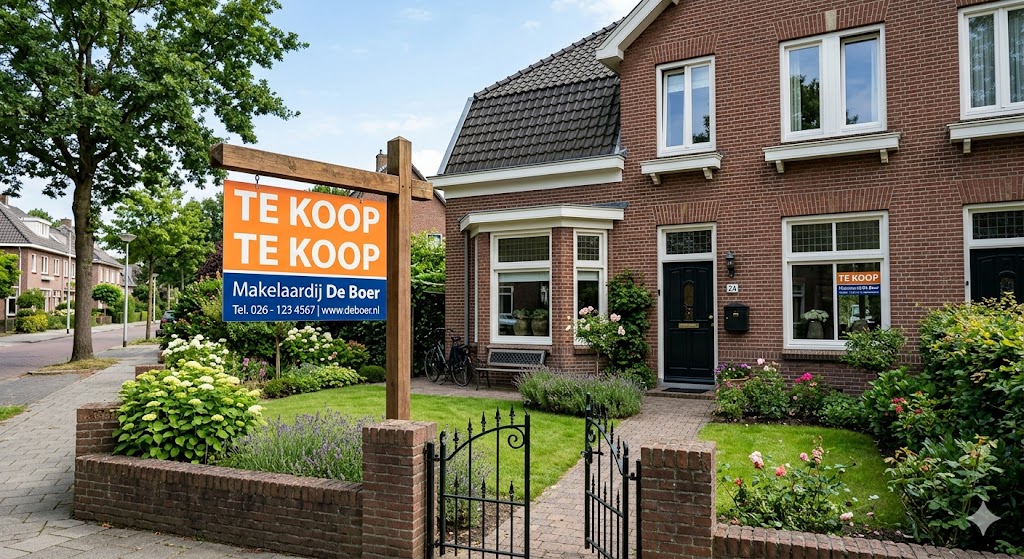 Een woning die te koop staat