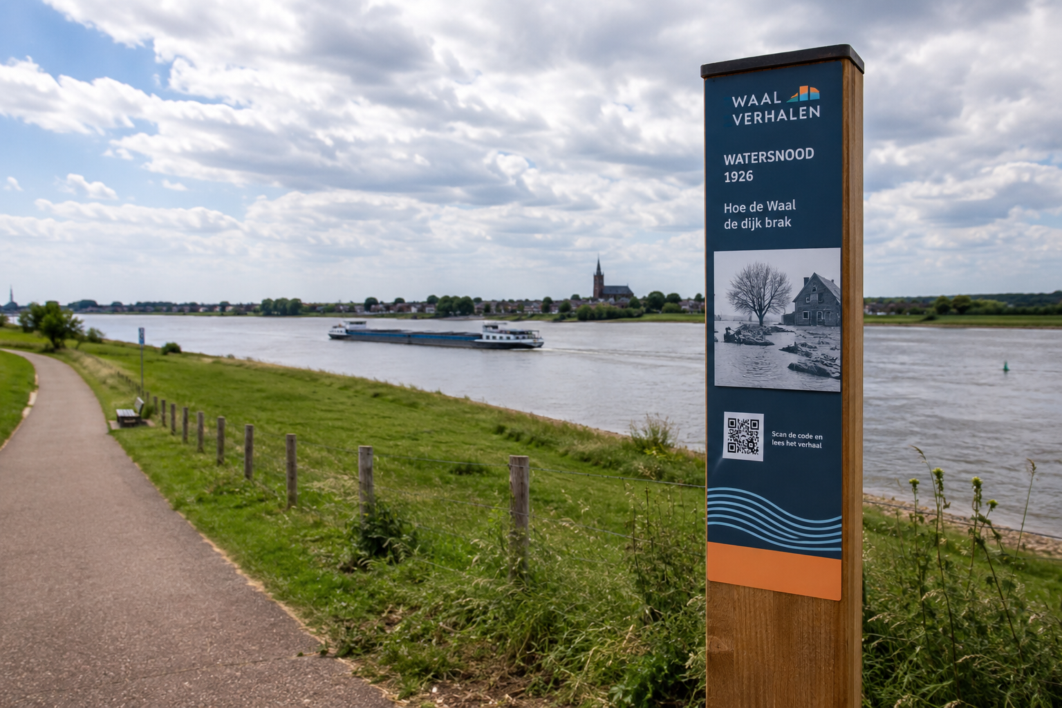 Langs de dijk krijgt de geschiedenis van de Waal een stem