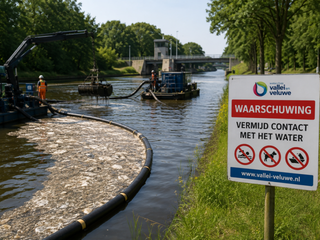 Grote schoonmaak in Apeldoorns Kanaal na lozing van ongezuiverd rioolwater