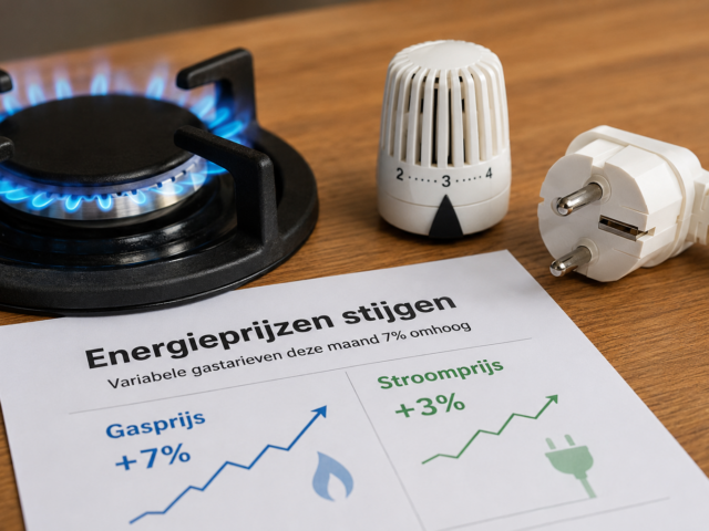 Gasprijs voor huishoudens stijgt opnieuw: variabele contracten deze maand 7 procent duurder