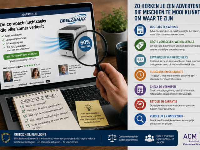 Misleiding mag niet. Hoe herken je een advertentie die misschien te mooi klinkt om waar te zijn? (deel 3)