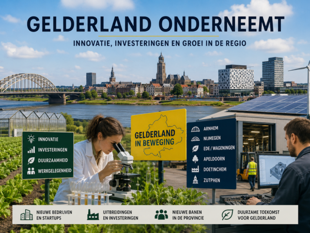 Gelderland blijft aantrekkelijk voor ondernemers: innovatie en investeringen houden de economie in beweging