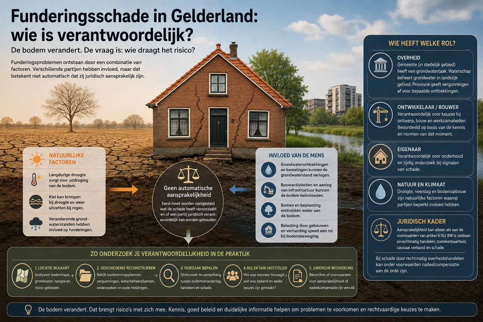 Funderingsschade in Gelderland: wie is verantwoordelijk als de bodem verandert? (deel 2)