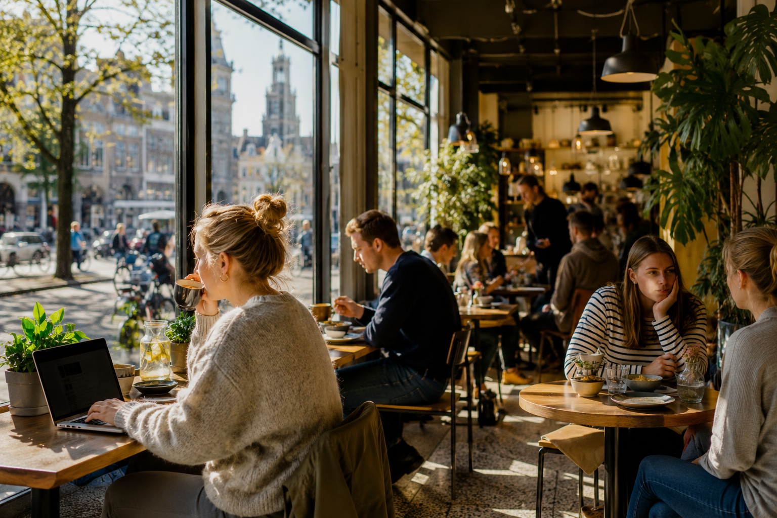 Waarom we steeds vaker lunchen en koffiedrinken buiten de deur