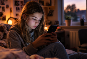 kind met mobieltje