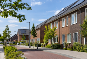 Huizen in een straat