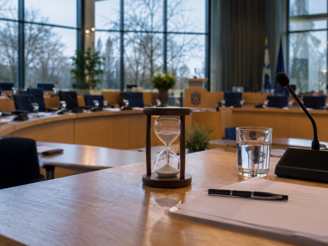 De stopwatch van de democratie