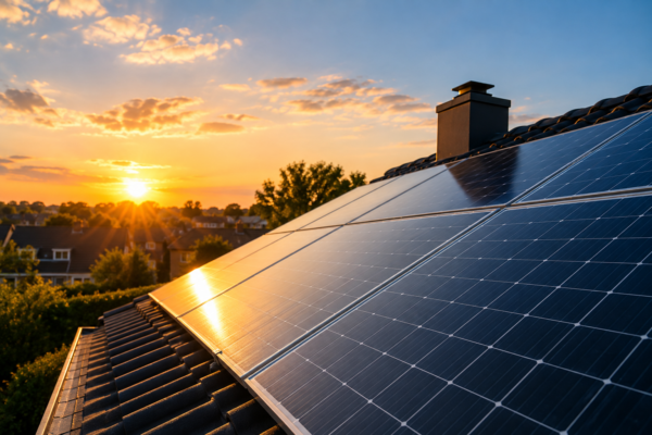 zonnepanelen op een dak
